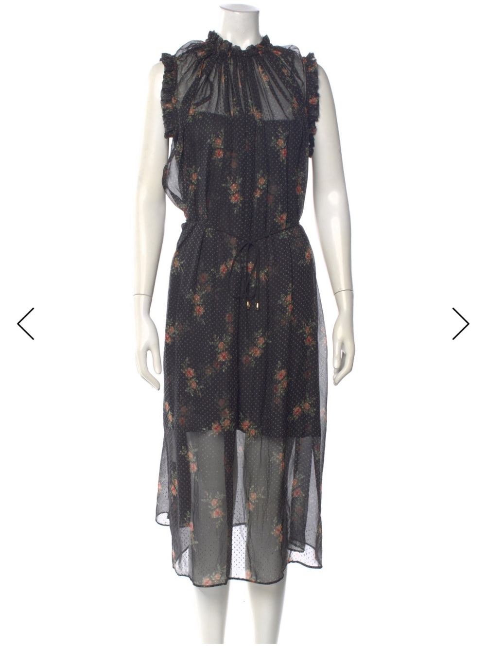 Zimmermann Black Floral Midi Dress Size 0
